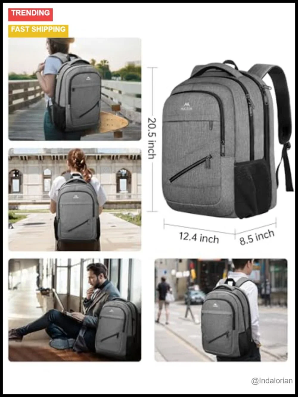 18 Inch Extra Large Laptop Backpack 50L Travel Backpack with TSA Compartment